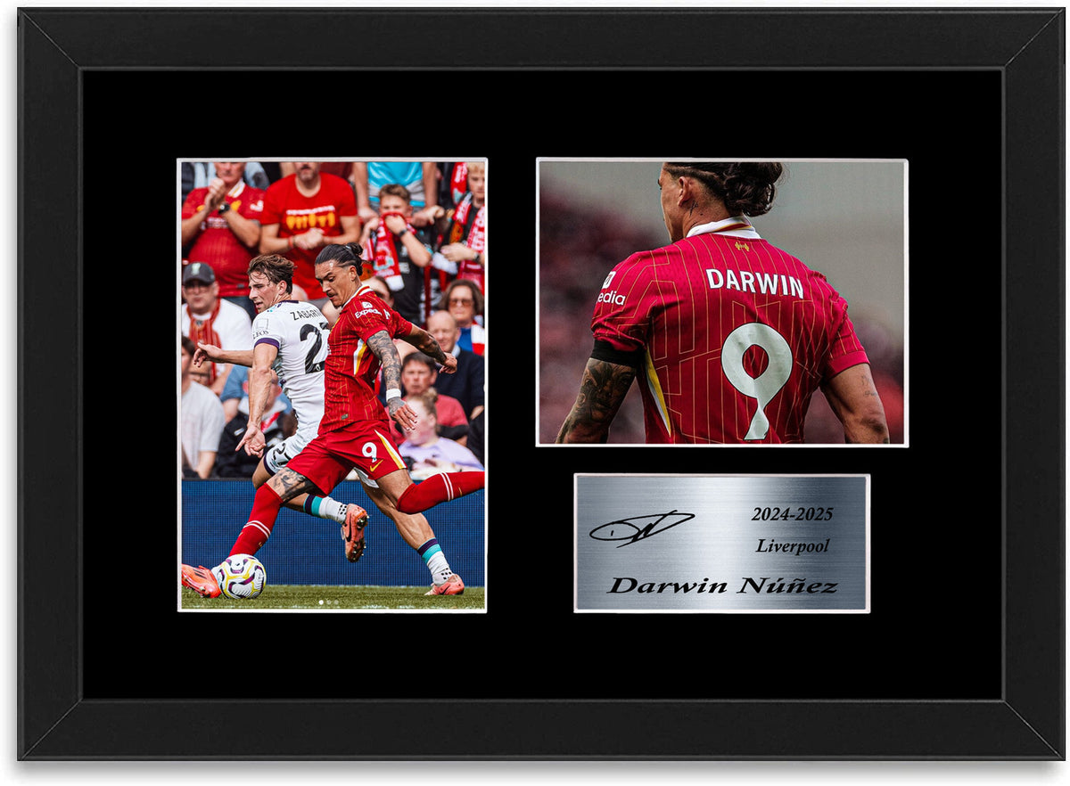 Darwin Nunez Liverpool Player framed print by LJW Prints