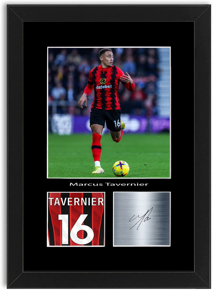 Marcus Tavernier Football Player Poster Signed Print Photo A4 Wall Art Framed