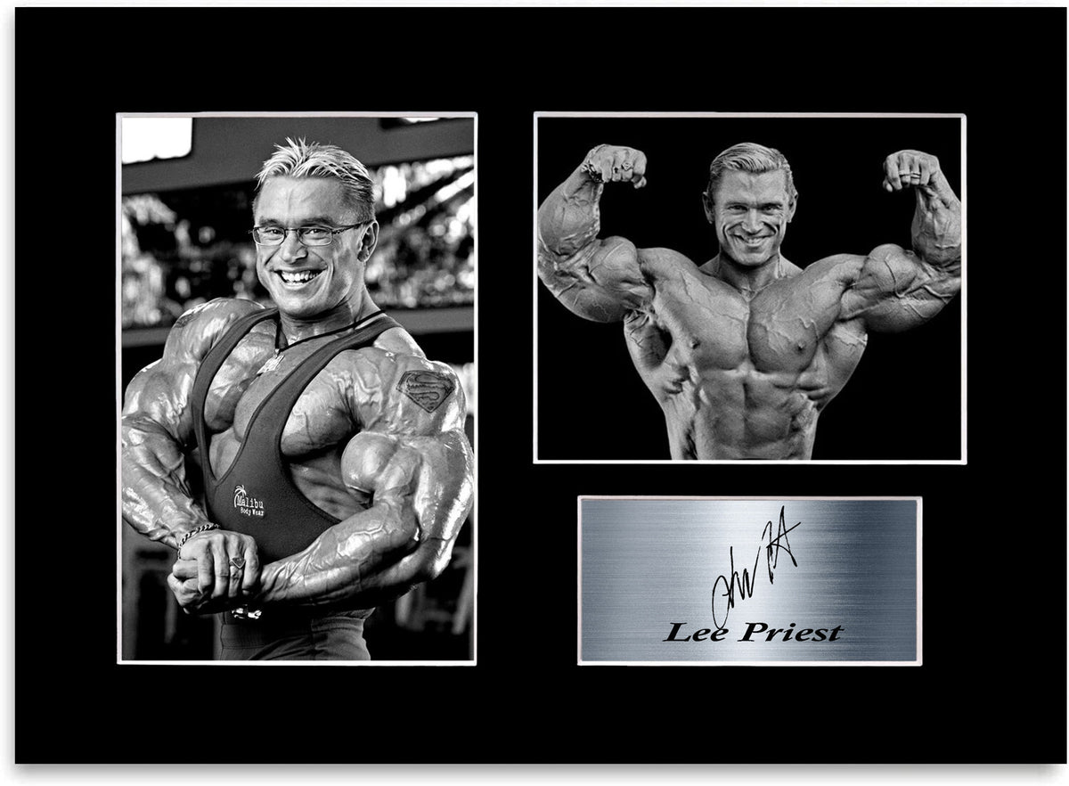 Lee Priest Bodybuilder Bodybuilding Gym mounted display by LJW Prints