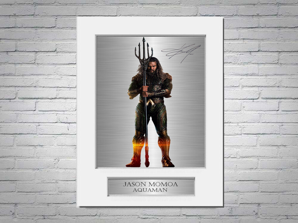Jason Mamoa Signed Photo Display Mount A4 Aquaman