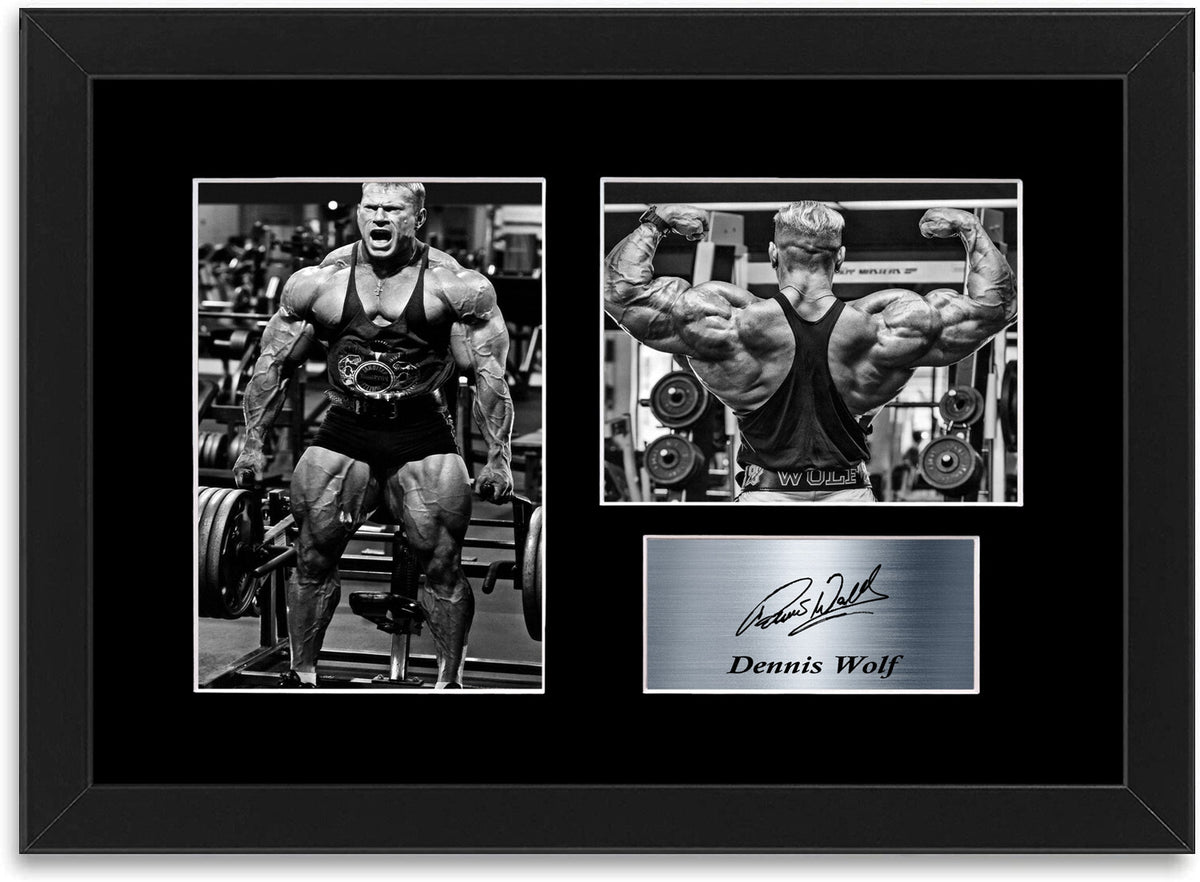 Dennis Wolf Signed Photo Display Mount Bodybuilding Gym Poster Framed