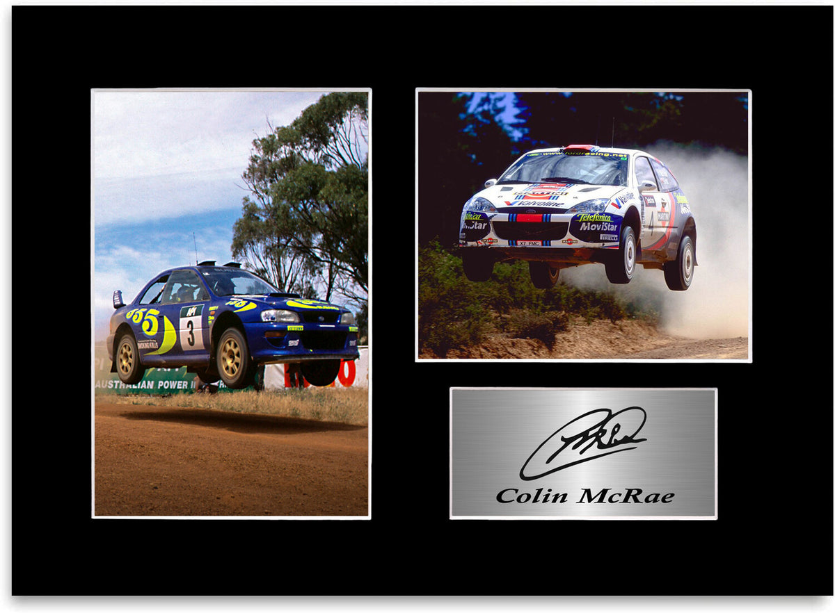Colin McRae 1995 WRC World Rally Champion Signed Photo Display Mount A4