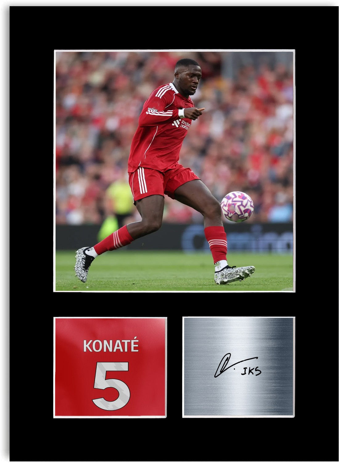 Ibrahima Konate Liverpool Player Poster Signed Photo Display Mount Print A4