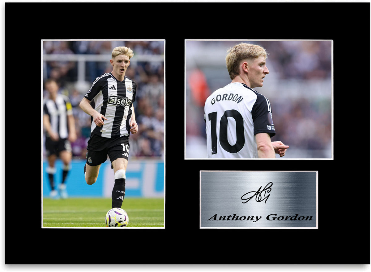 Anthony Gordon Newcastle Football Player mounted display by LJW Prints