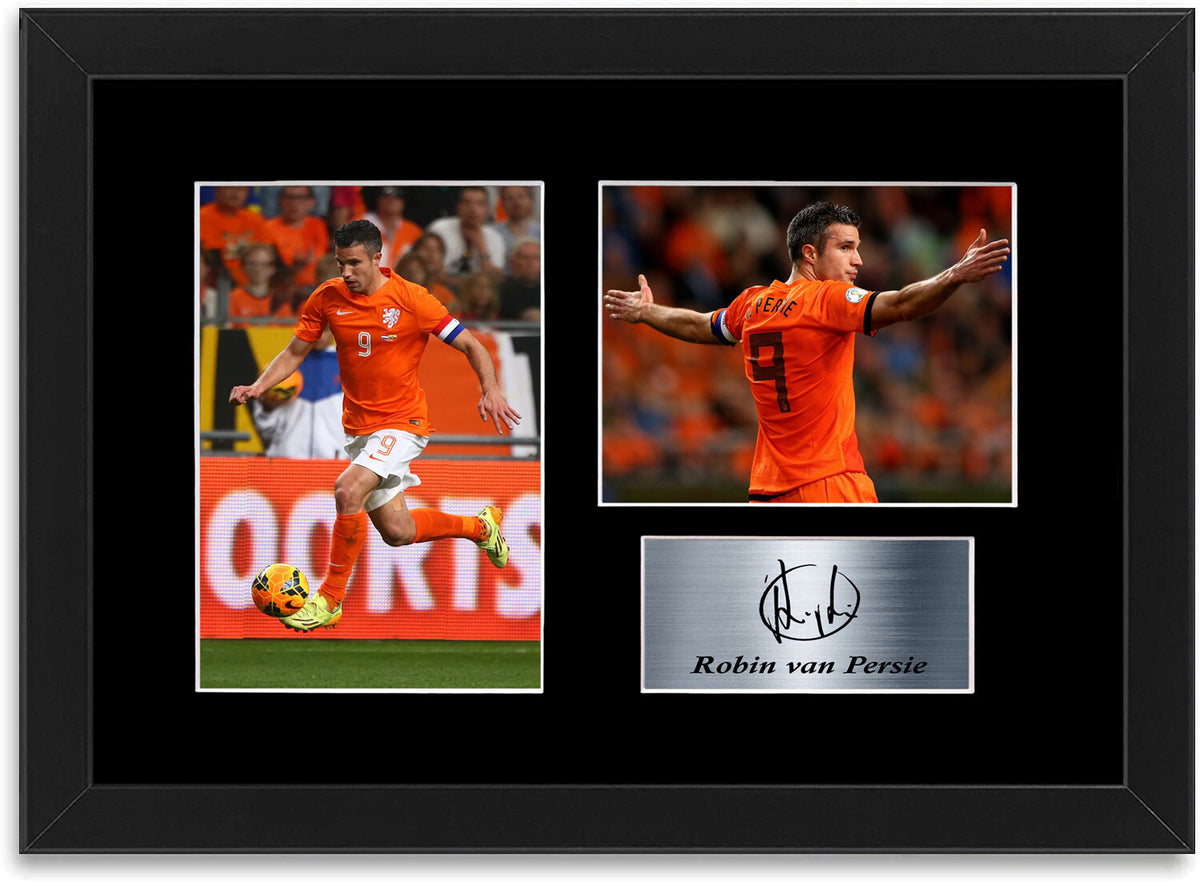 Robin van Persie Nederlands Player A4 Signed Photo Display Framed Poster