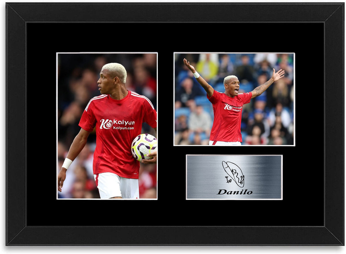 Danilo Nottingham Forest Player Framed Poster Signed Photo Mount A4 Wall Art