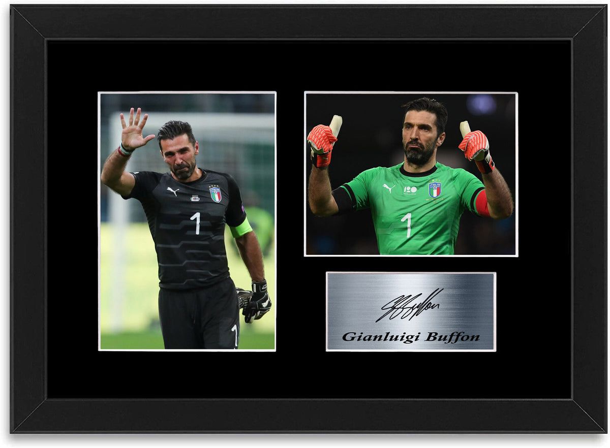 Gianluigi Buffon Italy Football Player A4 Signed Photo Display Framed Poster