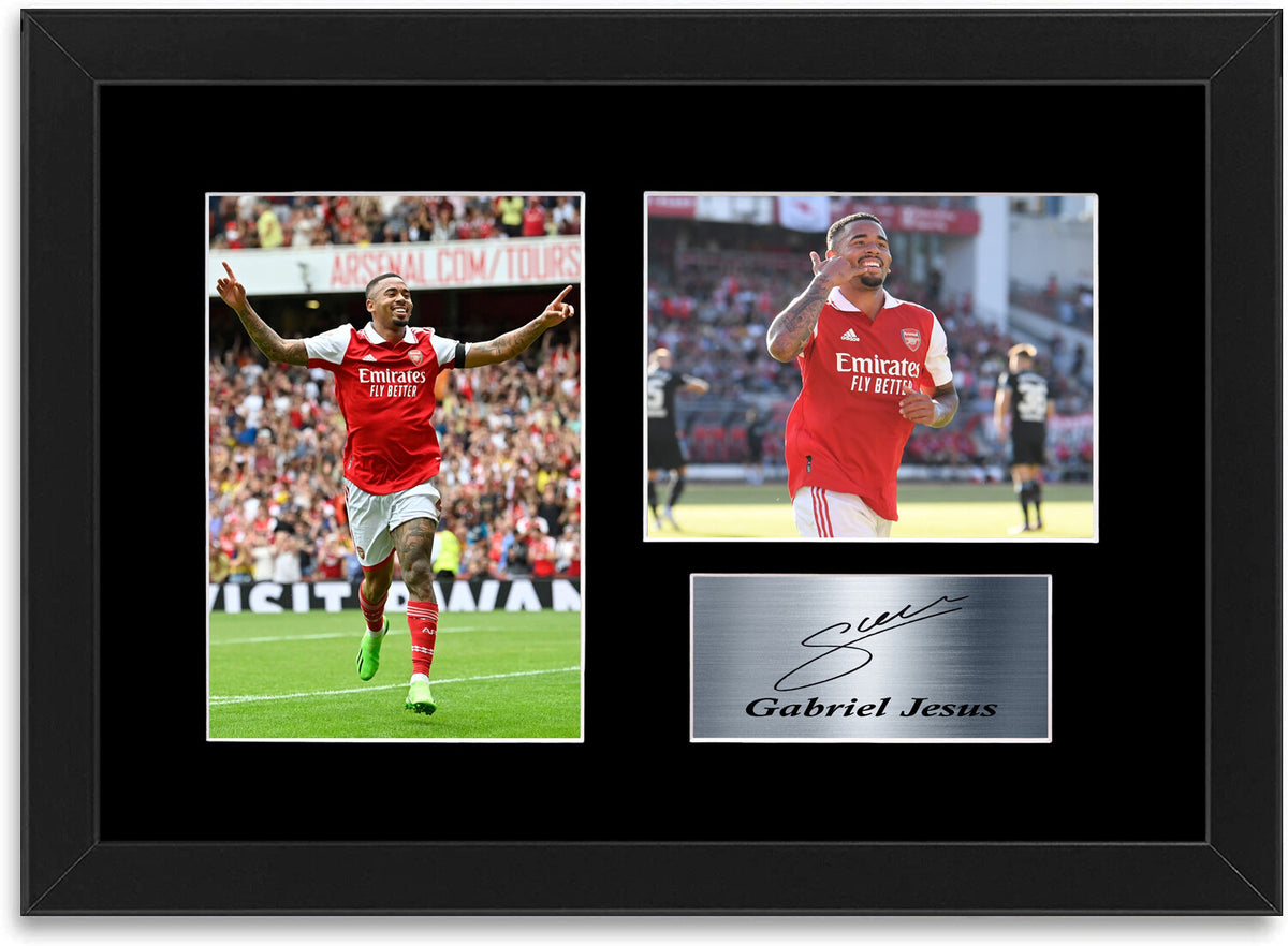 Gabriel Jesus Arsenal Player A4 Printed Signed Photo Display Mount Gift Framed