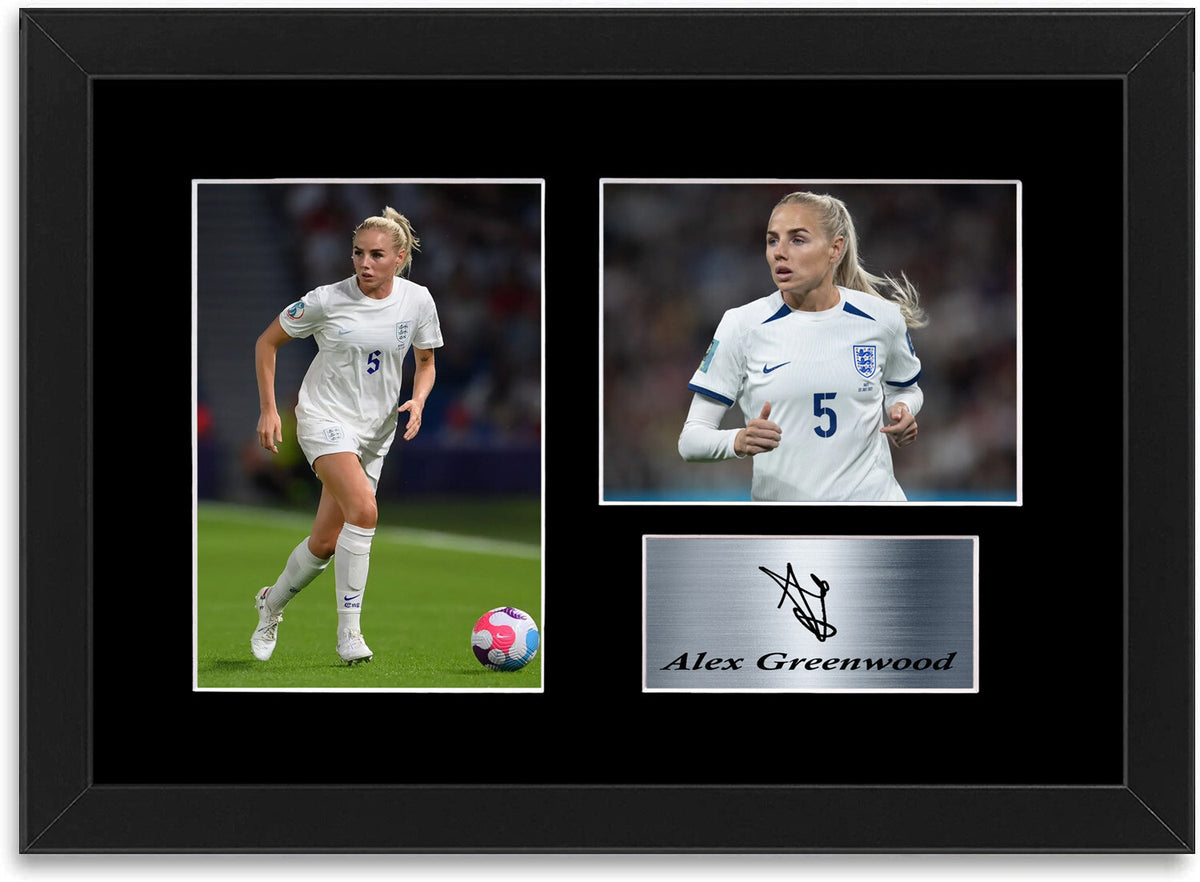 Alex Greenwood England framed print by LJW Prints