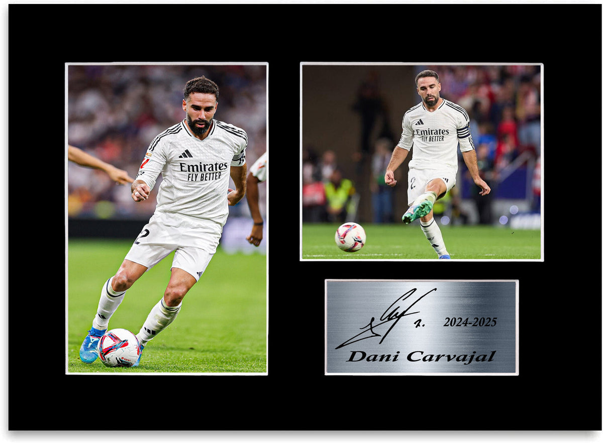 Dani Carvajal Real Madrid Football Player mounted display by LJW Prints