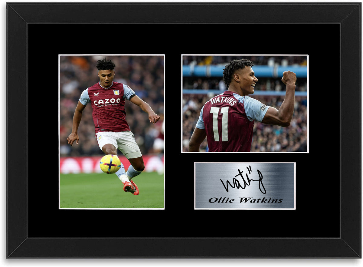 Ollie Watkins Aston Villa Player framed print by LJW Prints