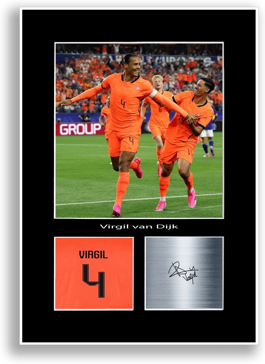 Virgil van Dijk Netherlands 2026 Poster Signed Print Photo Wall Art