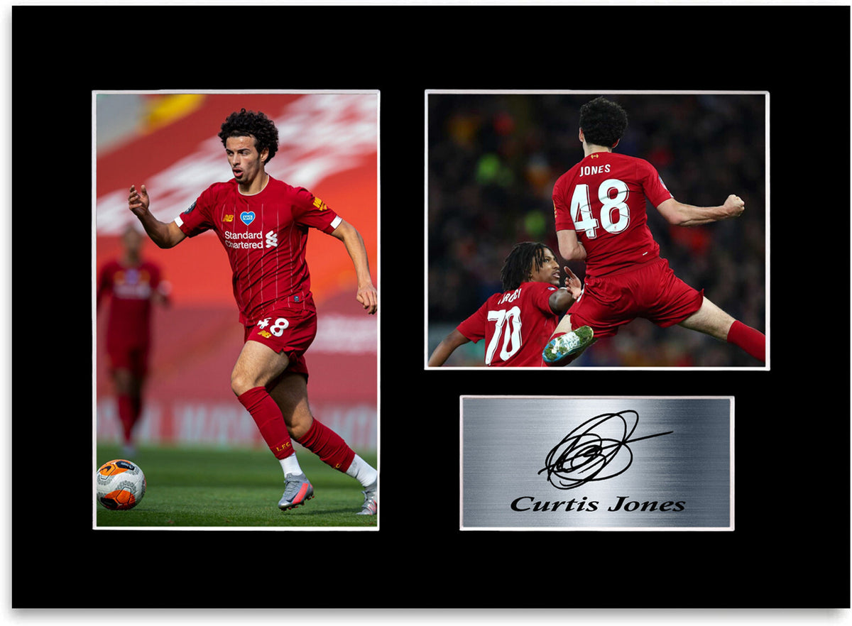 Curtis Jones Liverpool Player mounted display by LJW Prints