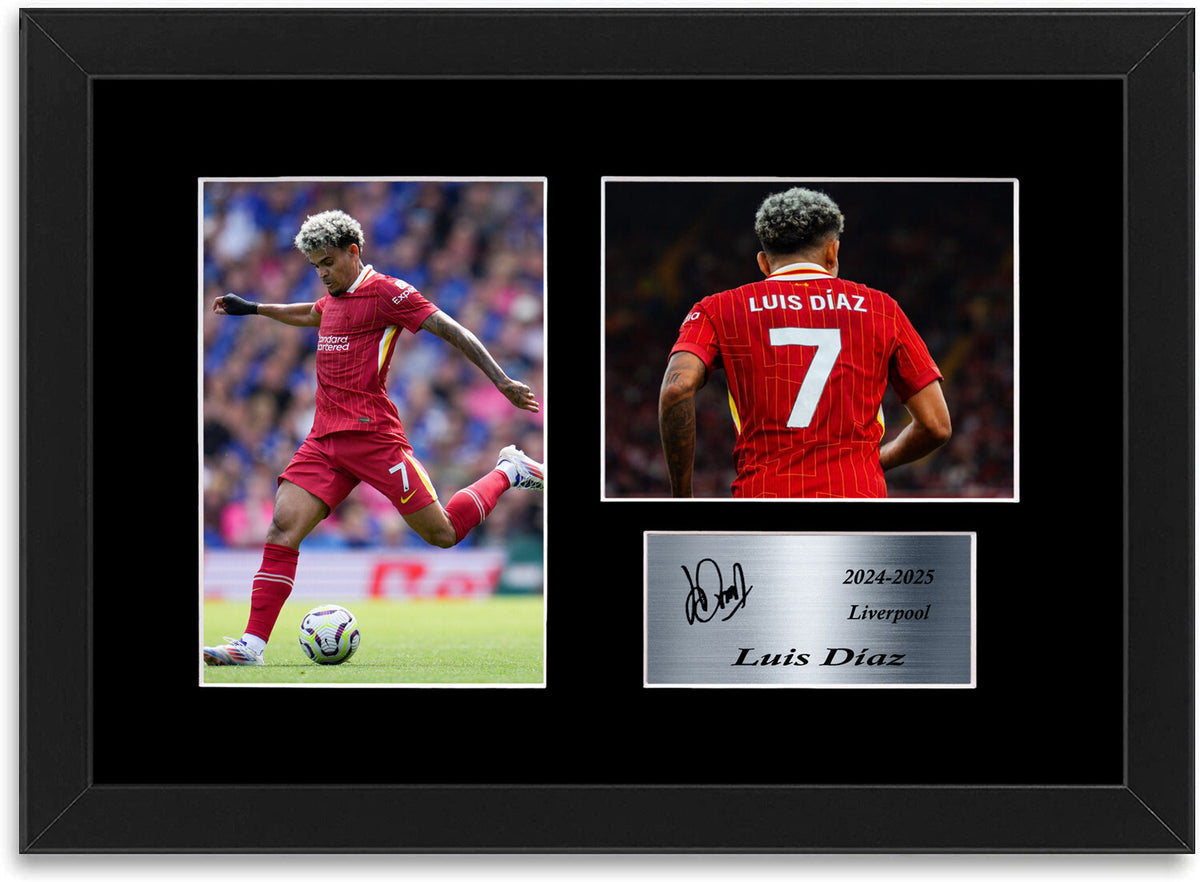 Luis Diaz Liverpool Player framed print by LJW Prints