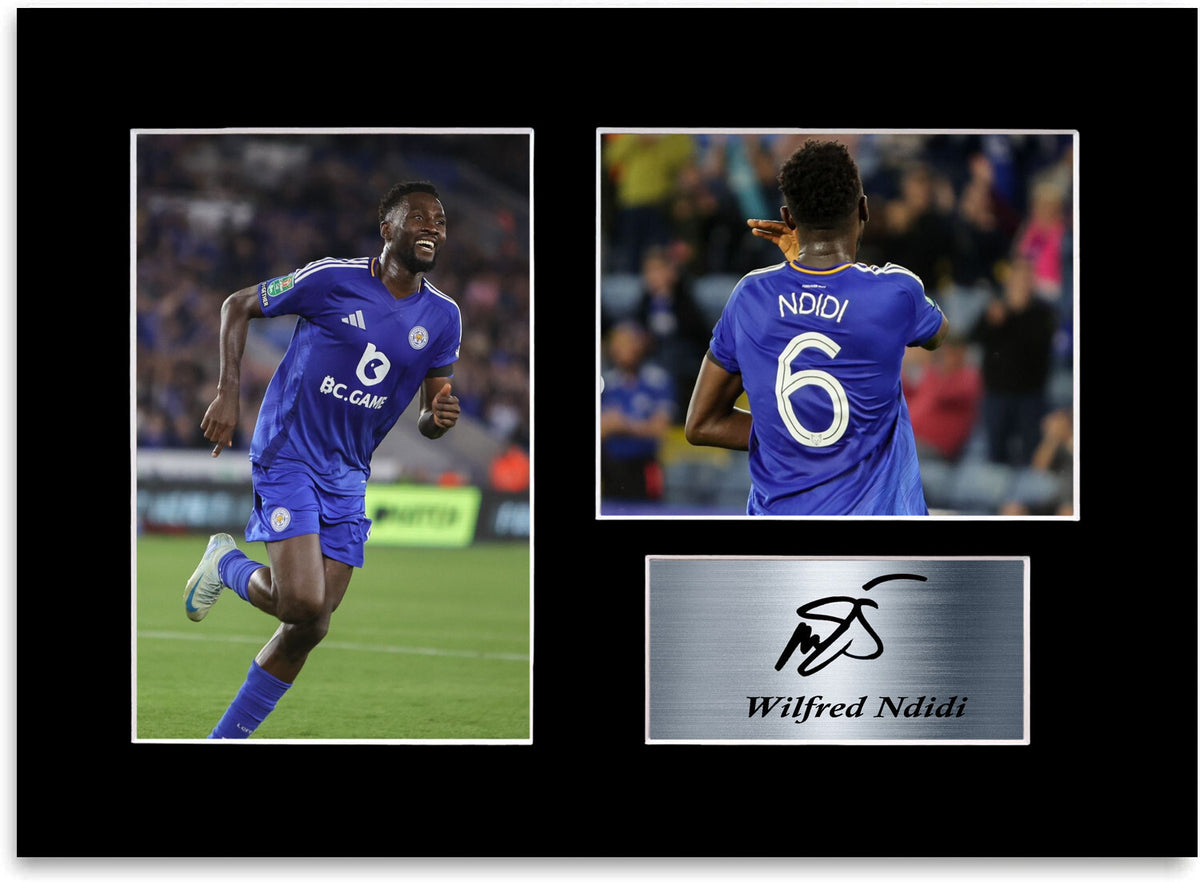 Wilfred Ndidi Leicester Player mounted display by LJW Prints