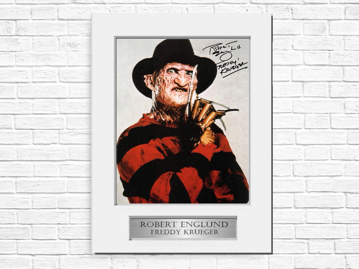 Robert Englund Freddy Krueger Signed Photo Display Mount A4