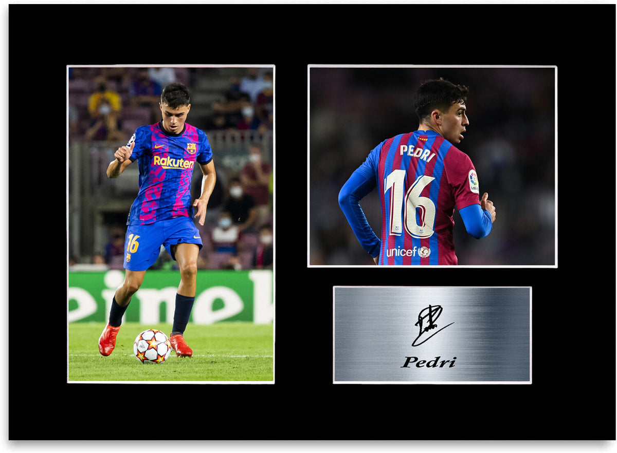 Pedri Barcelona Player Printed mounted display by LJW Prints