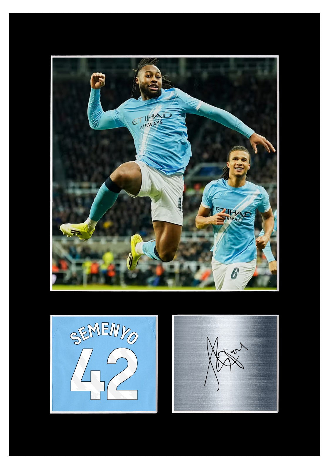 Antoine Semenyo Man City A4 Printed Signed Photo Display Mount Poster Gift