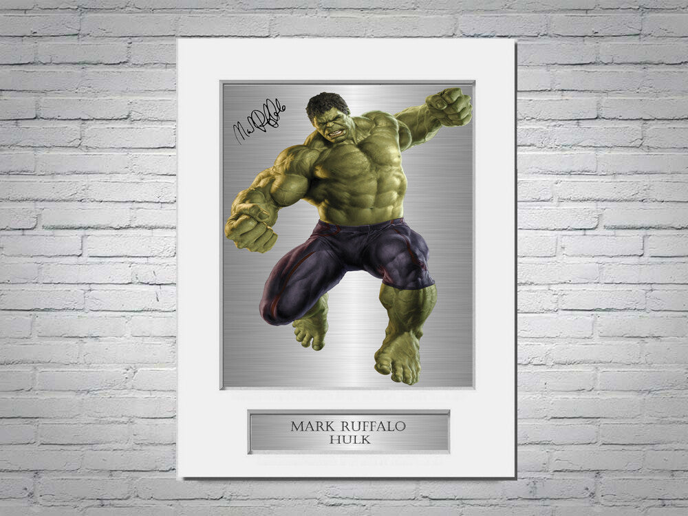Mark Ruffalo Hulk mounted display by LJW Prints