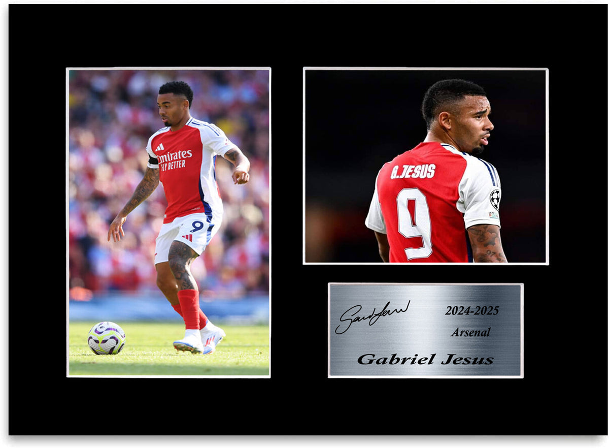 Gabriel Jesus Arsenal Player framed print by LJW Prints