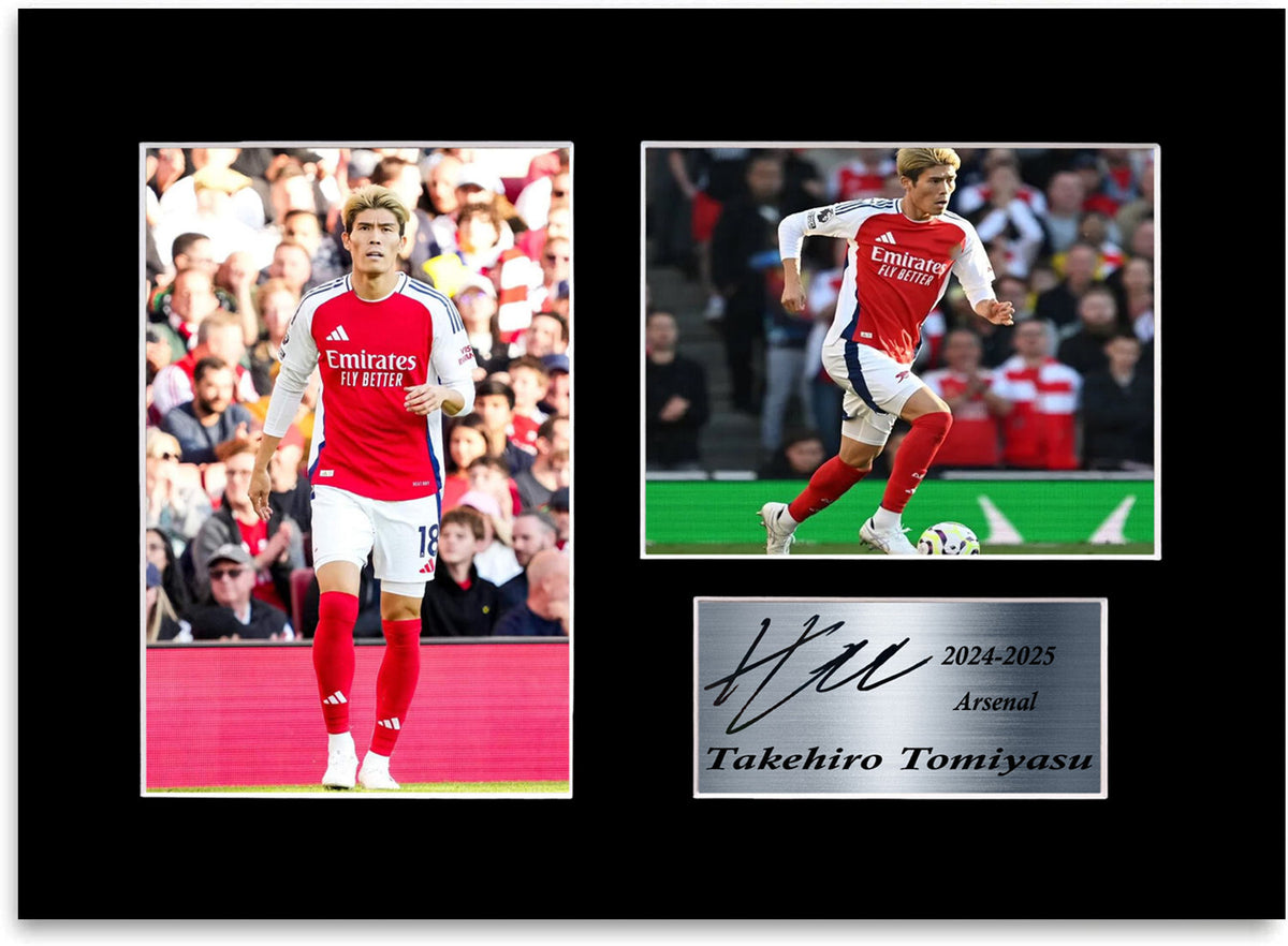 Takehiro Tomiyasu Arsenal Player Printed mounted display by LJW Prints