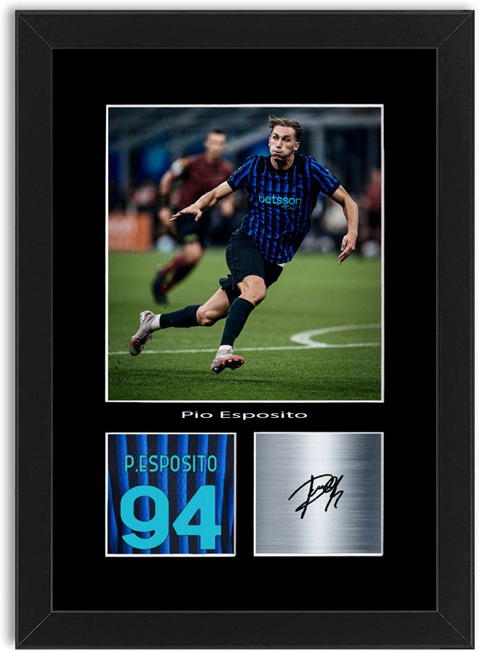 Pio Esposito Football Player Poster Signed Print Photo A4 Wall Art Framed