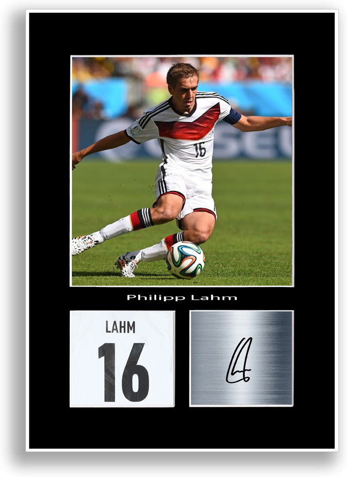 Philipp Lahm Football Player Poster Signed Print Photo A4 Wall Art Gift Idea