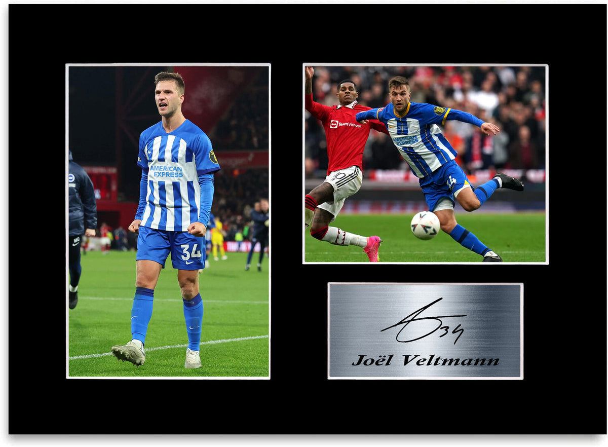 Joel Veltman Brighton Player mounted display by LJW Prints