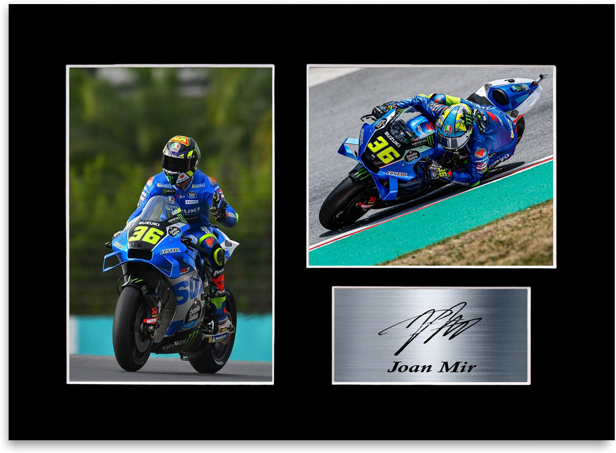 Joan Mir Motorcycle Racer Poster Signed Photo Display Mount A4