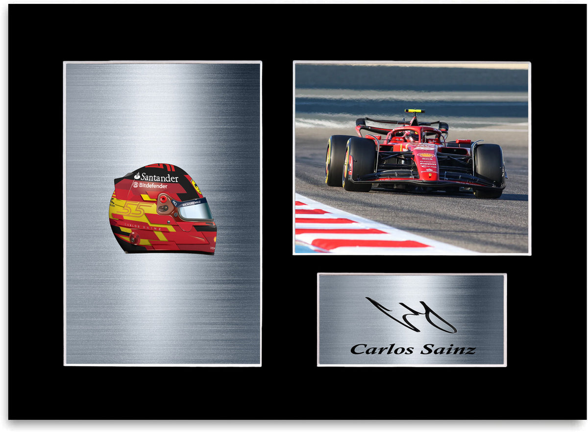 Carlos Sainz 2024 For F1 Racing Fans mounted display by LJW Prints