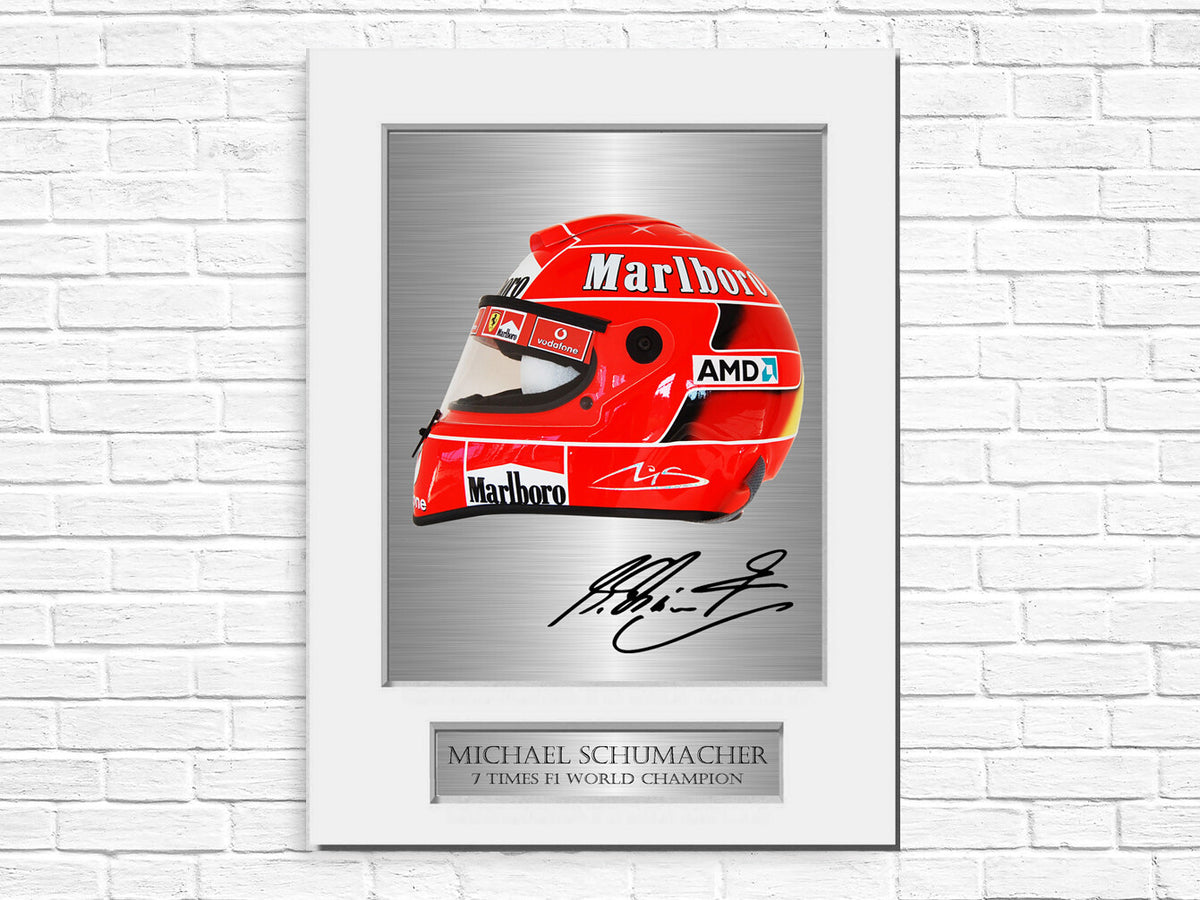 Michael Schumacher 7 Times F1 World Champion Signed Photo Display Mount Gift