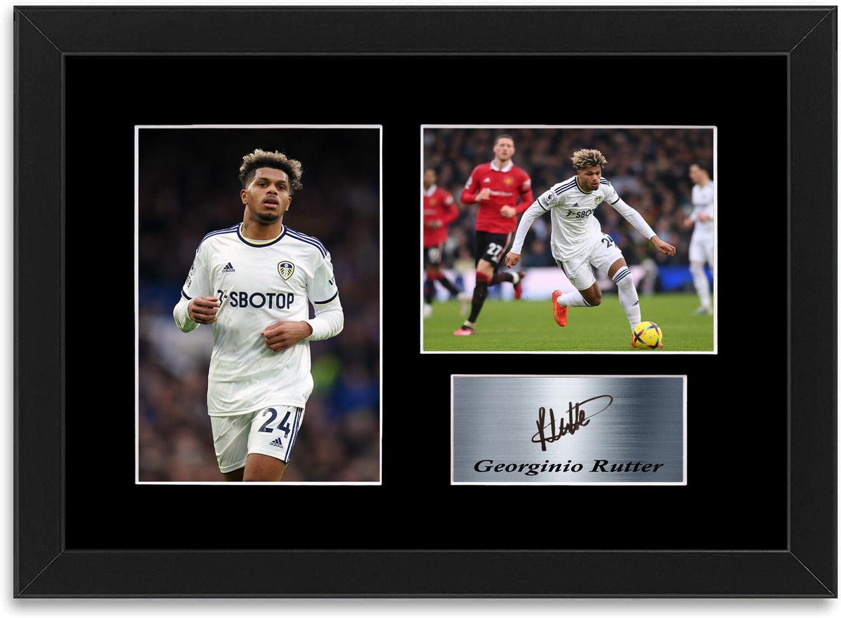 Georginio Rutter Leeds United Player framed print by LJW Prints
