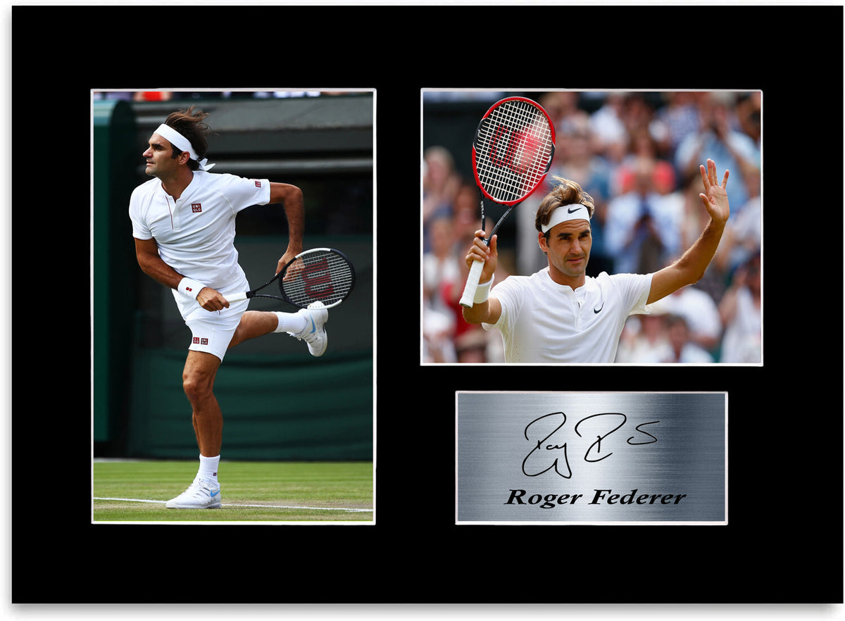 Roger Federer Tennis Printed Signed Autograph Photo Display Mount Gift A4