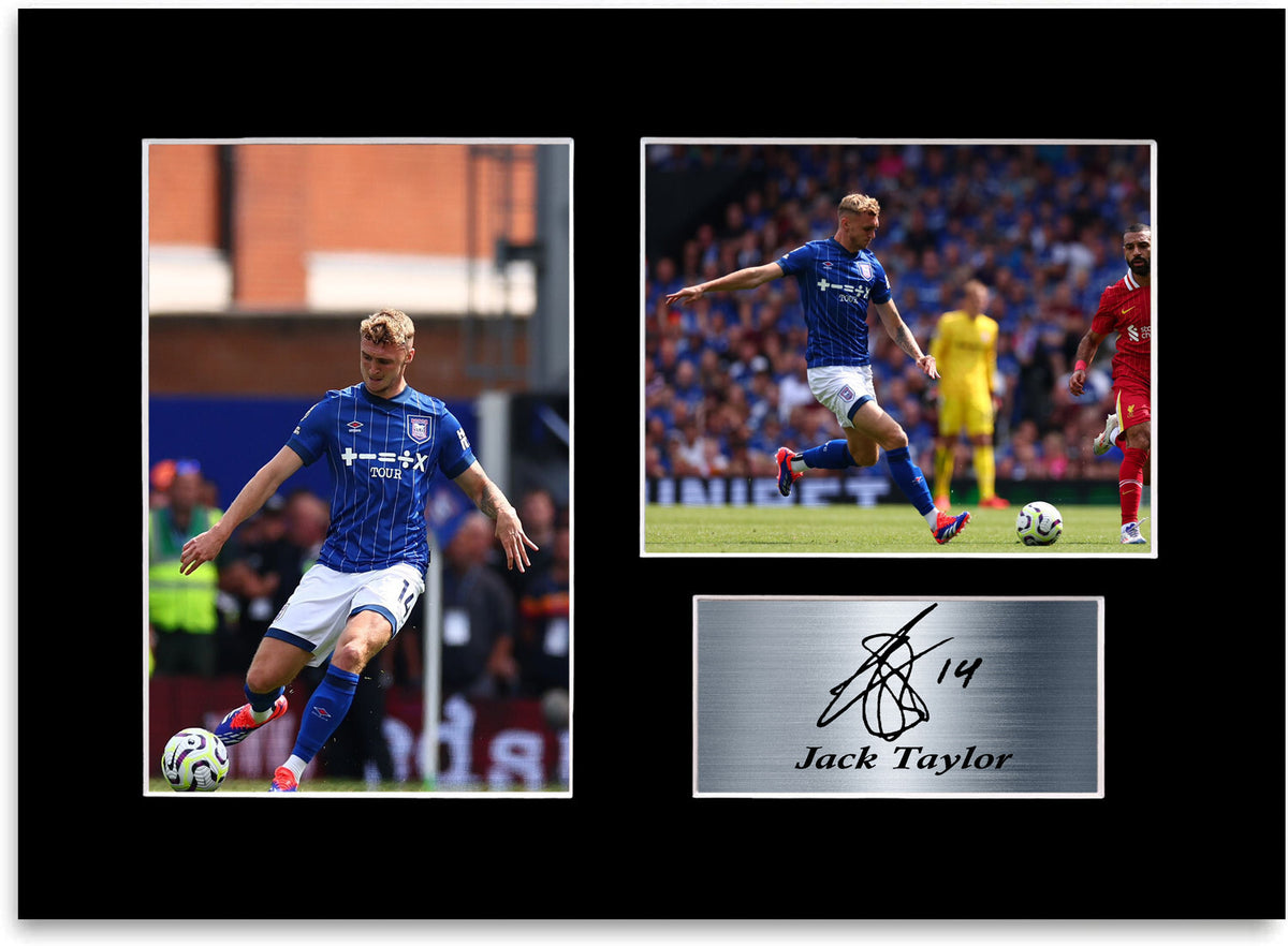 Jack Taylor Ipswich Player framed print by LJW Prints