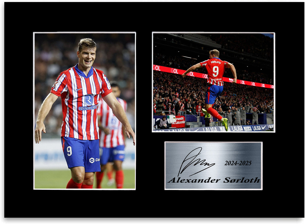 Alexander Sorloth Atletico Football Player mounted display by LJW Prints