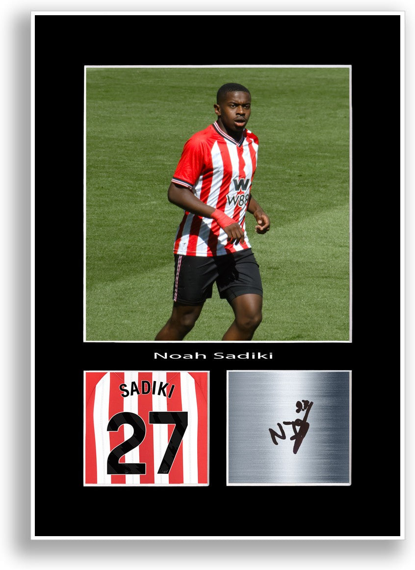 Noah Sadiki Football Player Poster Signed Print Photo A4 Wall Art Gift Idea