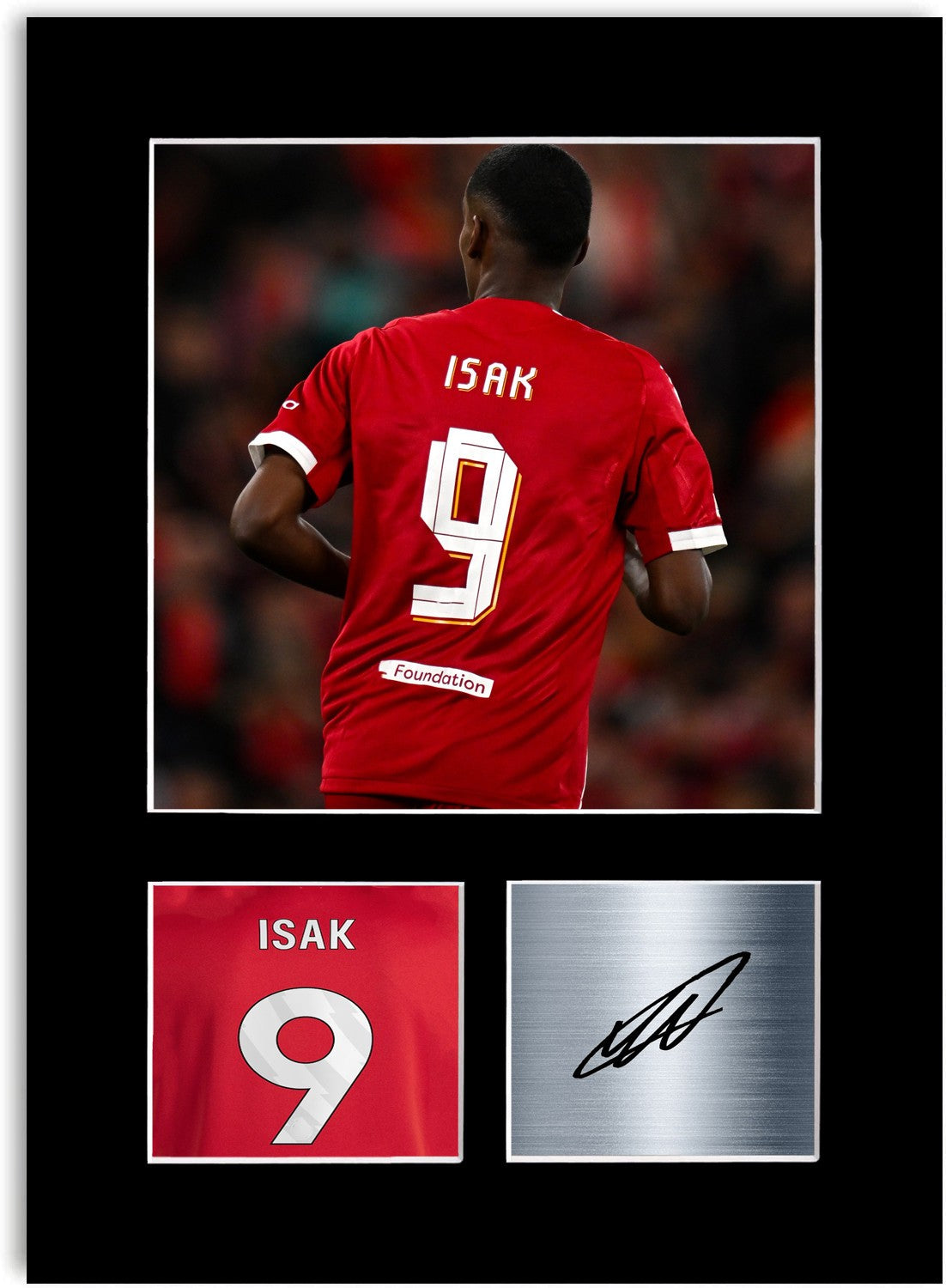 Alexander Isak Liverpool Player Poster Signed Photo Display Mount Print A4