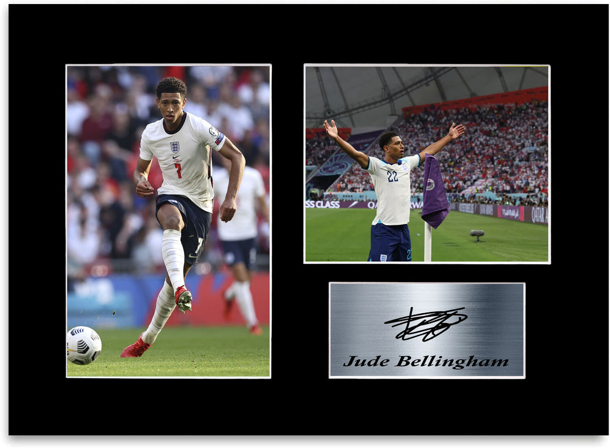Jude Bellingham England Football Player A4 Signed Photo Display Mount Gift