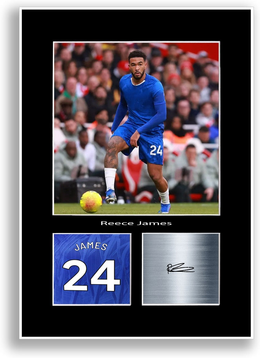 Reece James Football Player Poster Signed Print Photo A4 Wall Art Gift Idea