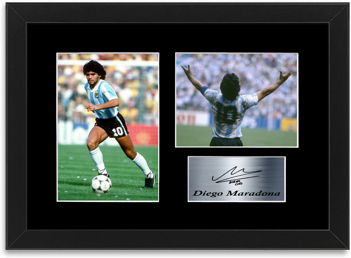 Diego Maradona Football Player framed print by LJW Prints