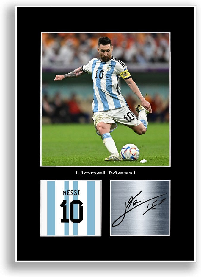 Lionel Messi Football Player Poster Print Photo A4 Wall Art