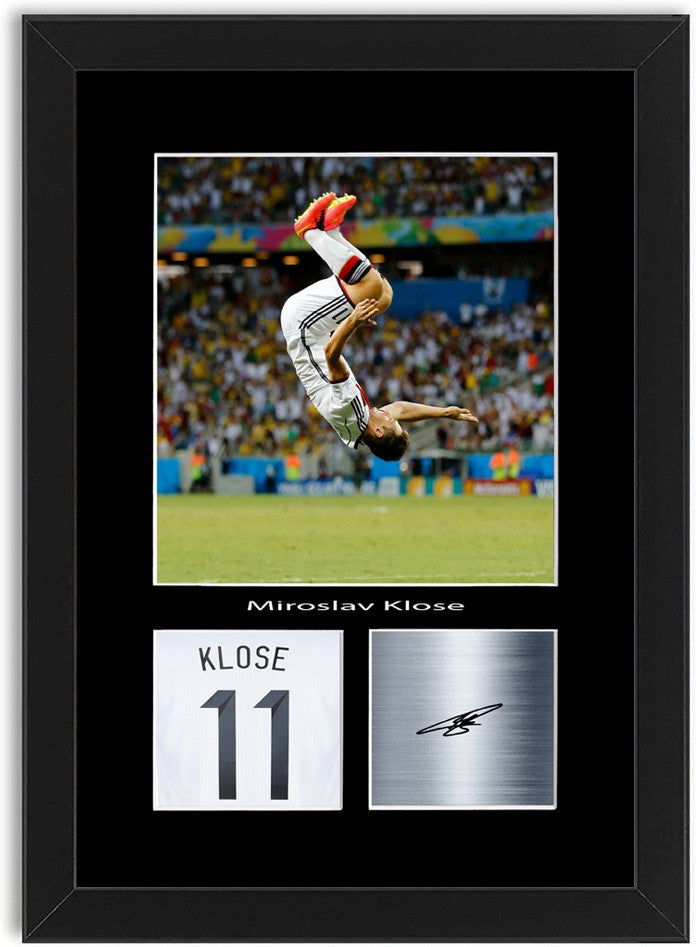 Miroslav Klose Germany Football Player Poster Signed Print Photo Wall Art Framed