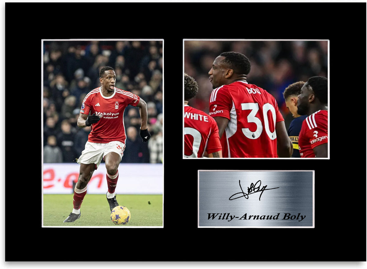 Willy Boly Nottingham Forest Player framed print by LJW Prints