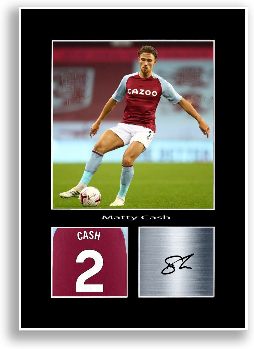 Matty Cash Football Player Poster Signed Print Photo A4 Wall Art Gift Idea