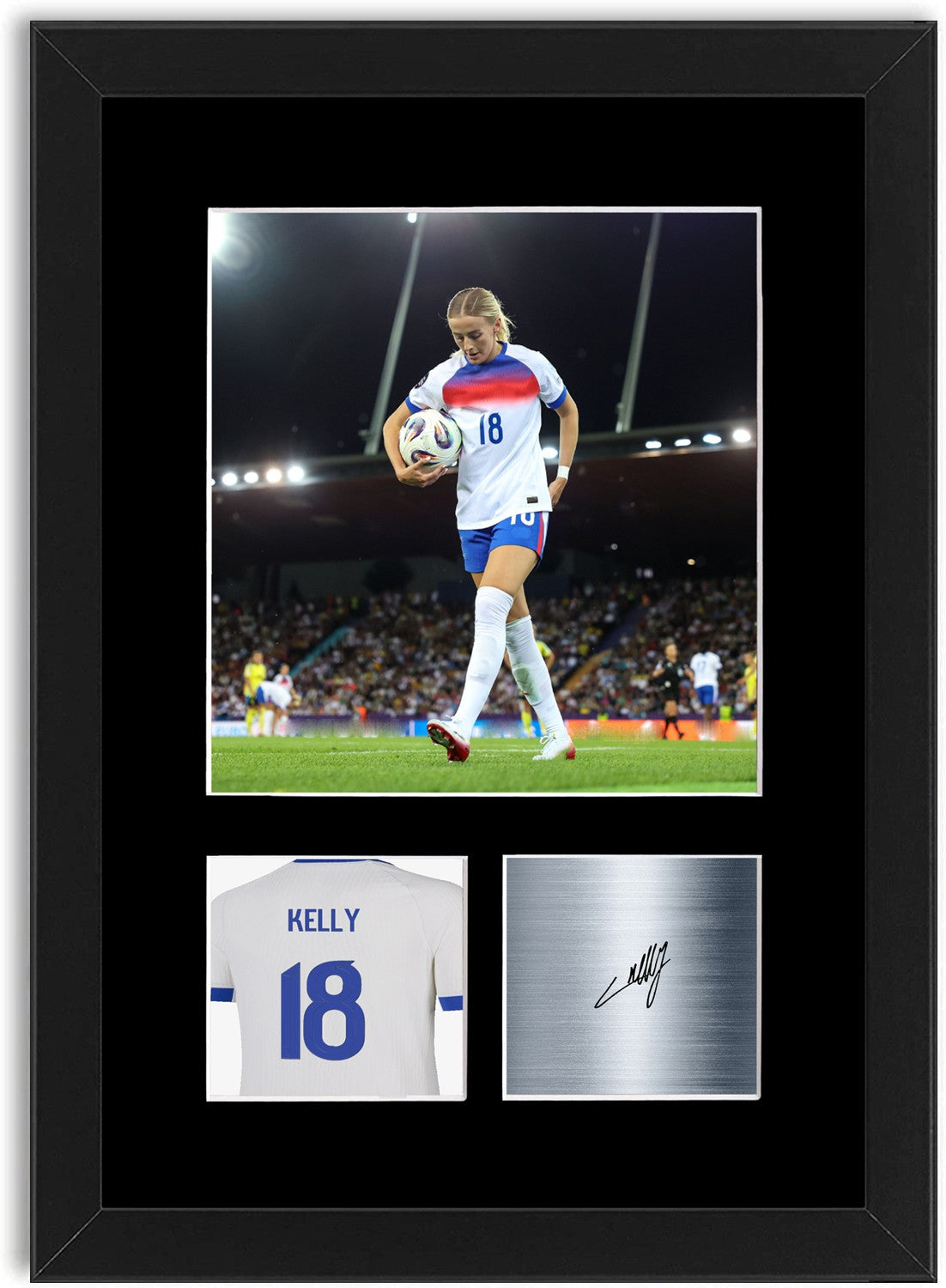 Chloe Kelly England Print Signed Photo Display Poster Women’s Euro 2025 Framed