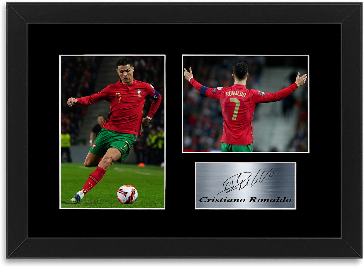 Cristiano Ronaldo Portugal Football Player framed print by LJW Prints
