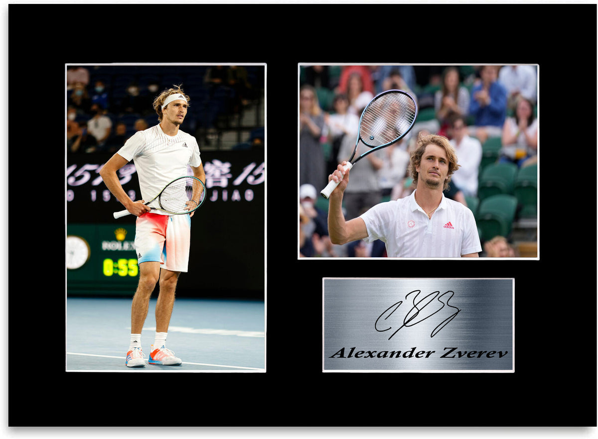 Alexander Zverev Tennis Player Signed Autograph Photo Display Mount Gift A4