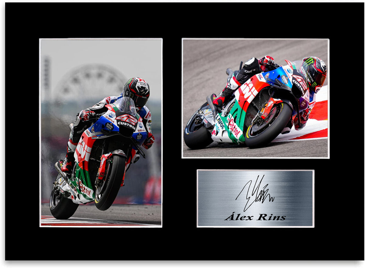 Alex Rins Motorcycle Racer Poster Signed Autograph Photo Display Mount A4