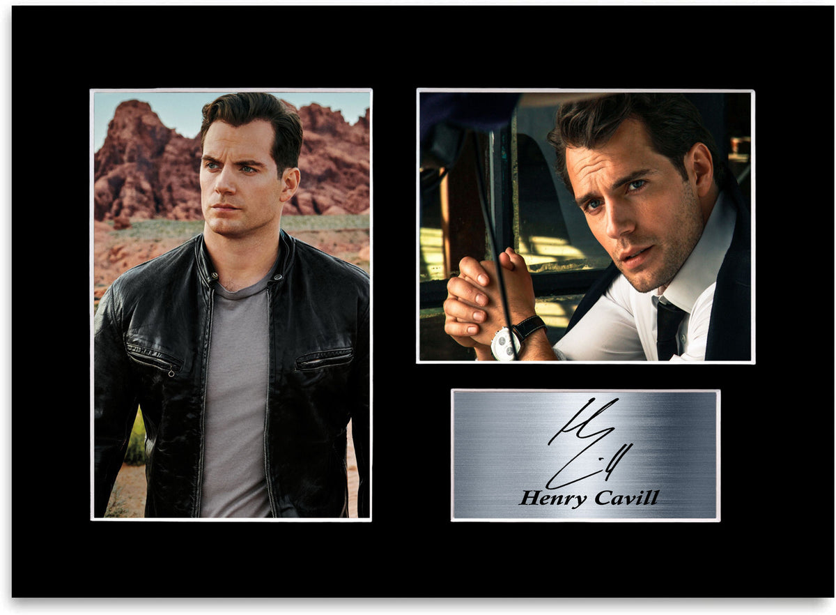 Henry Cavill Printed Signed Autograph Photo Display Mount Gift Poster A4
