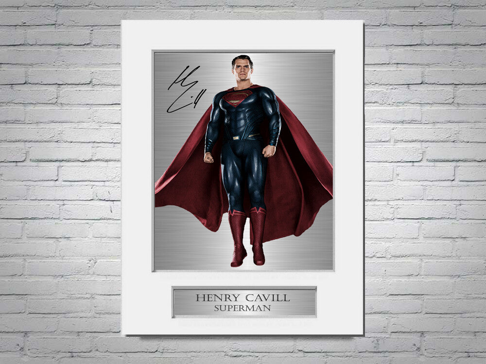 Henry Cavill Signed Photo Display Mount A4 Superman Gift